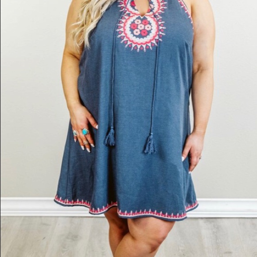💫 Boho embroidered shift 💫